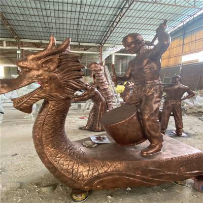 聯尖景觀雕塑廠家 江蘇玻璃鋼雕塑之龍舟比賽抽象擺件賞析